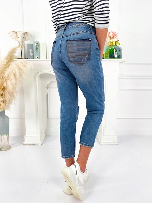 Spodnie jeansy nacięcia - G524