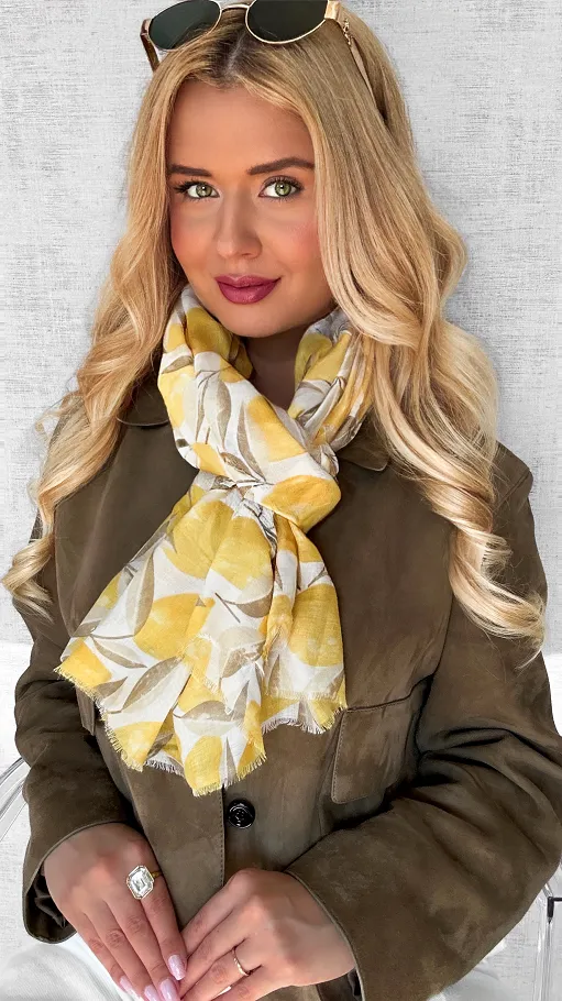 Piękna wiosenna APASZKA w cytryny - P665