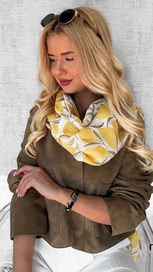 Piękna wiosenna APASZKA w cytryny - P665