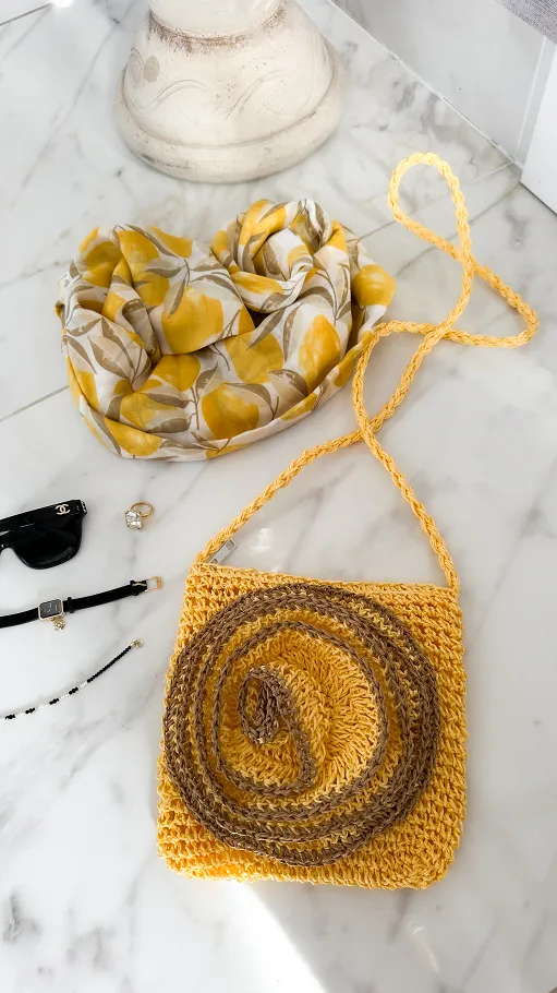 Piękna wiosenna APASZKA w cytryny - P665