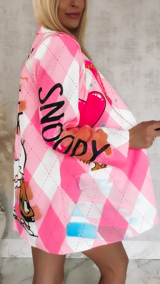 Oryginalna marynarka z bajkową aplikacją OVERSIZE - R887