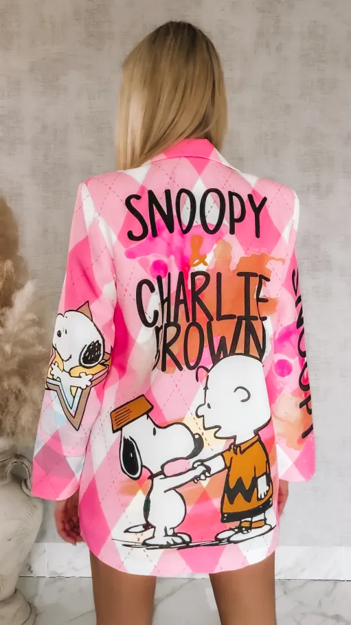 Oryginalna marynarka z bajkową aplikacją OVERSIZE - R887