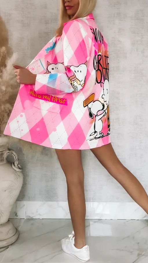 Oryginalna marynarka z bajkową aplikacją OVERSIZE - R887