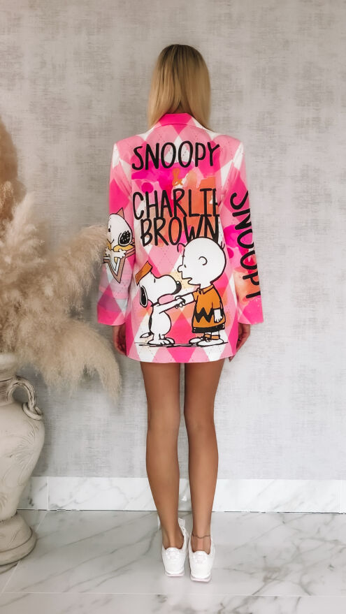 Oryginalna marynarka z bajkową aplikacją OVERSIZE - R887