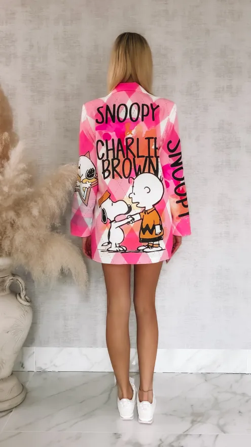 Oryginalna marynarka z bajkową aplikacją OVERSIZE - R887