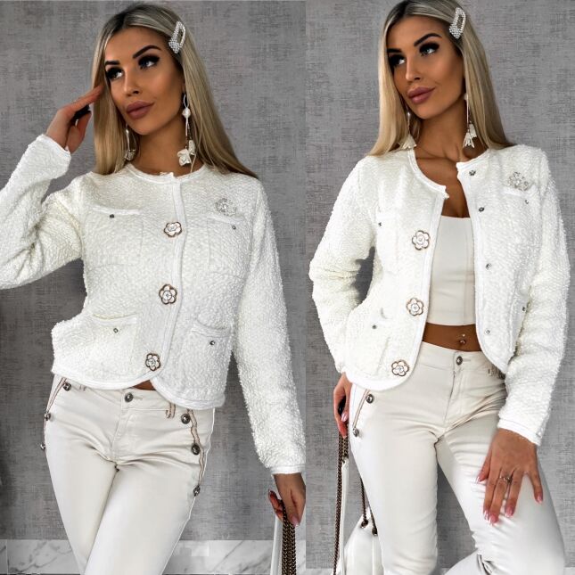 Marynarka BUKLA z oryginalnymi złotymi guzikami ONE SIZE - R550