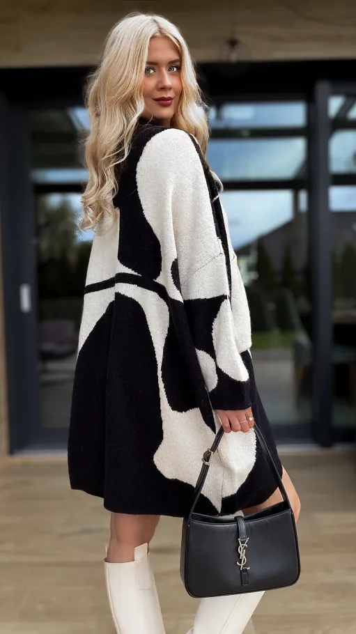 Luźna czarna narzutka BLUZA na zamek oversize - R190