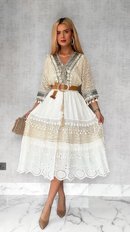 Boho sukienka midi ONE SIZE - P714