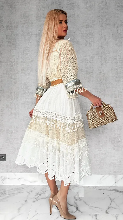 Boho sukienka midi ONE SIZE - P714