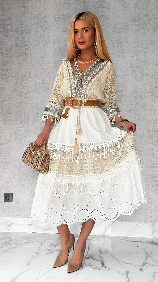 Boho sukienka midi ONE SIZE - P714