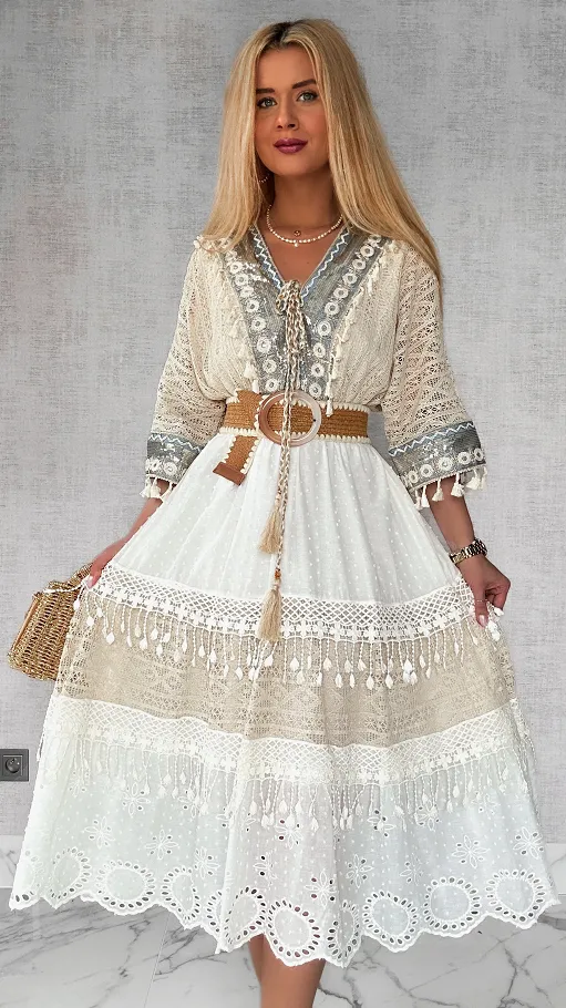 Boho sukienka midi ONE SIZE - P714