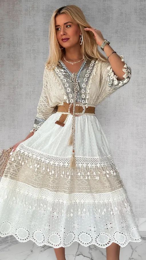 Boho sukienka midi ONE SIZE - P714