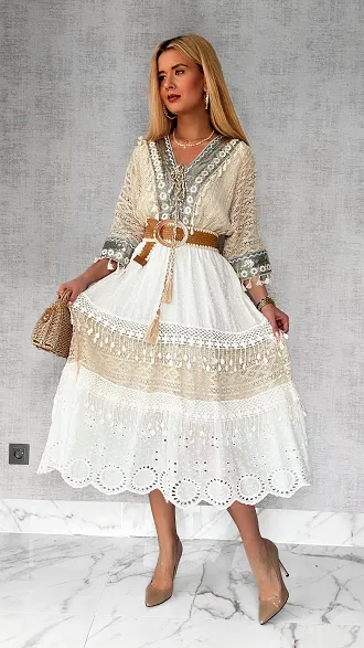 Boho sukienka midi ONE SIZE - P714