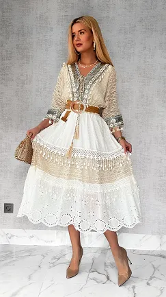 Boho sukienka midi ONE SIZE - P714