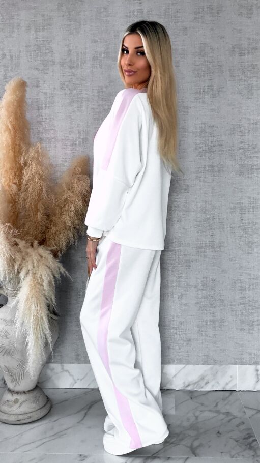 Biały komplet dresowy NEW YORK one size - R669A