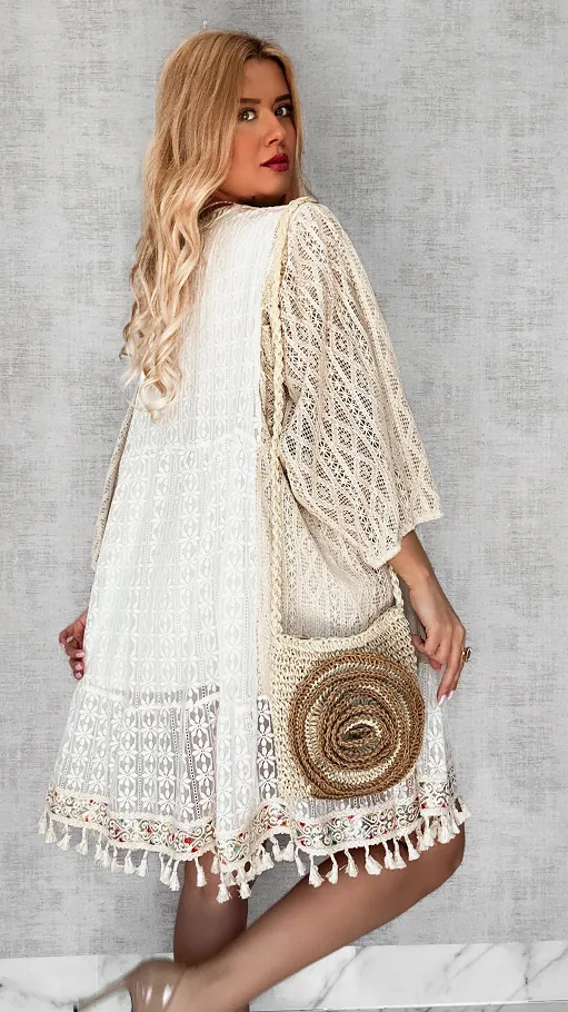 BOHO sukienka na plażę ONE SIZE duży luźny rozmiar - P690