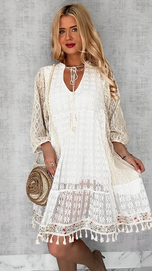 BOHO sukienka na plażę ONE SIZE duży luźny rozmiar - P690