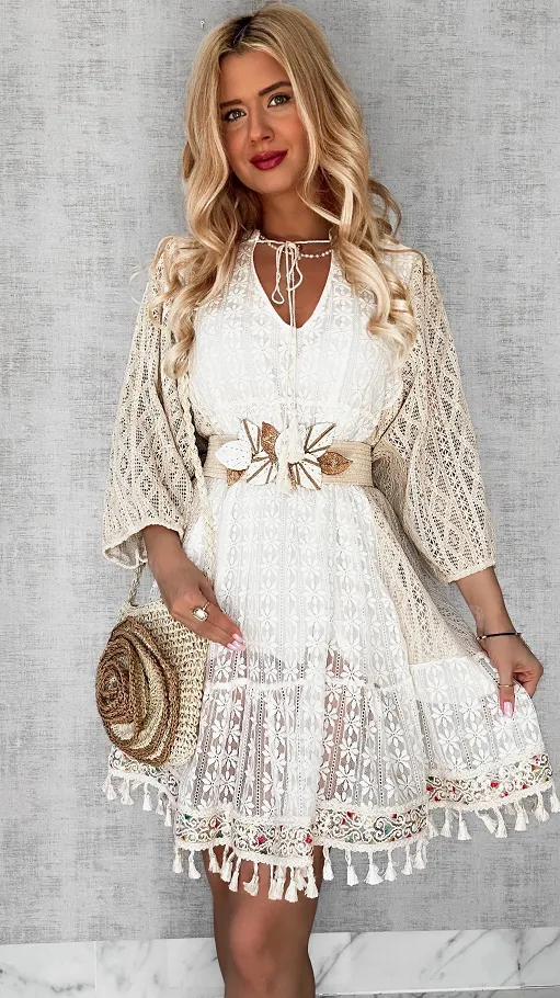 BOHO sukienka na plażę ONE SIZE duży luźny rozmiar - P690