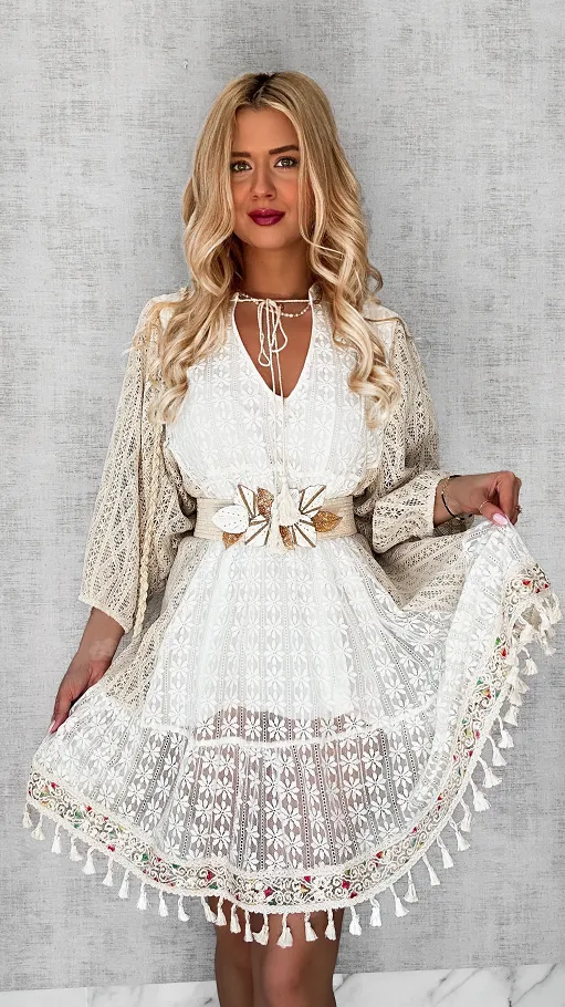 BOHO sukienka na plażę ONE SIZE duży luźny rozmiar - P690