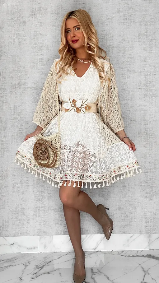 BOHO sukienka na plażę ONE SIZE duży luźny rozmiar - P690