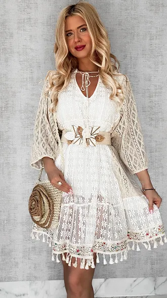 BOHO sukienka na plażę ONE SIZE duży luźny rozmiar - P690
