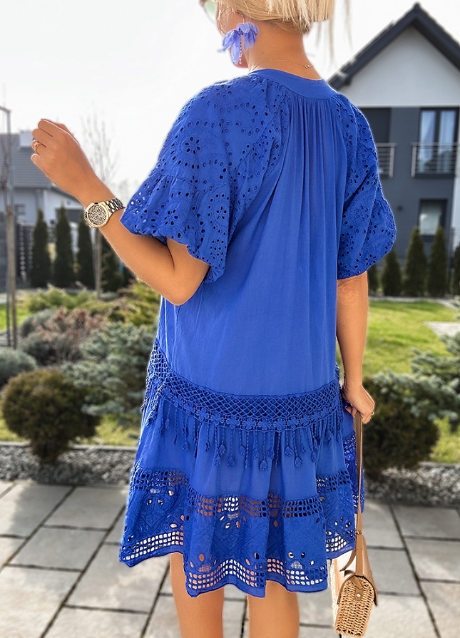 Bawełniana sukienka z guzikami CHABROWA - M870A