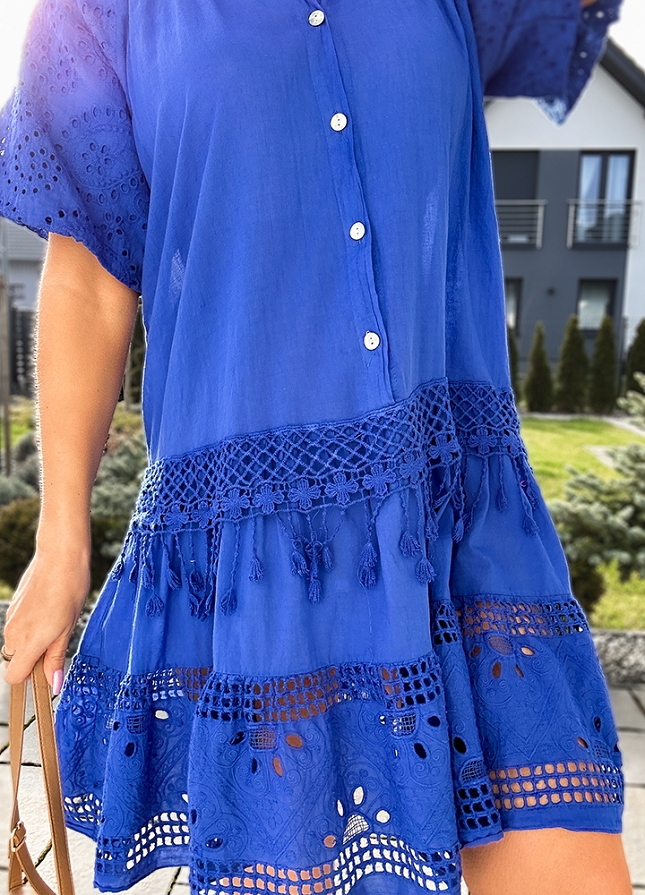 Bawełniana sukienka z guzikami CHABROWA - M870A
