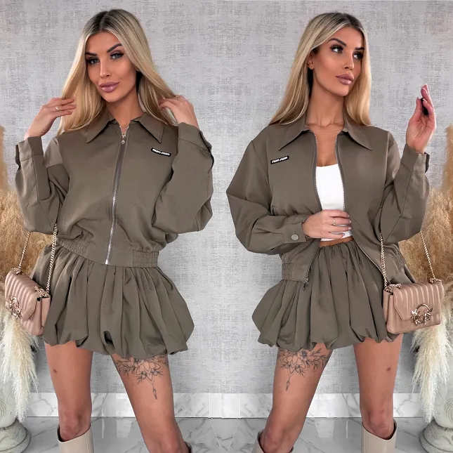 Modny komplet MIN MIN kurteczka + spódnico spodenki - R487