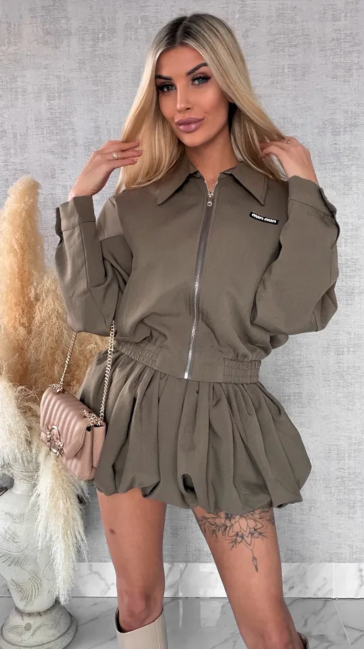 Modny komplet MIN MIN kurteczka + spódnico spodenki - R487