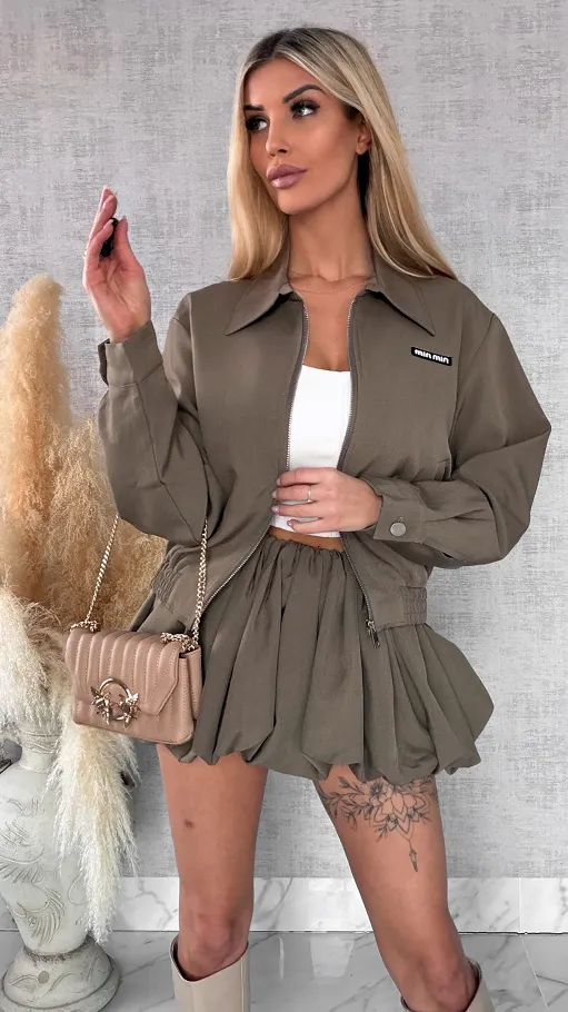 Modny komplet MIN MIN kurteczka + spódnico spodenki - R487