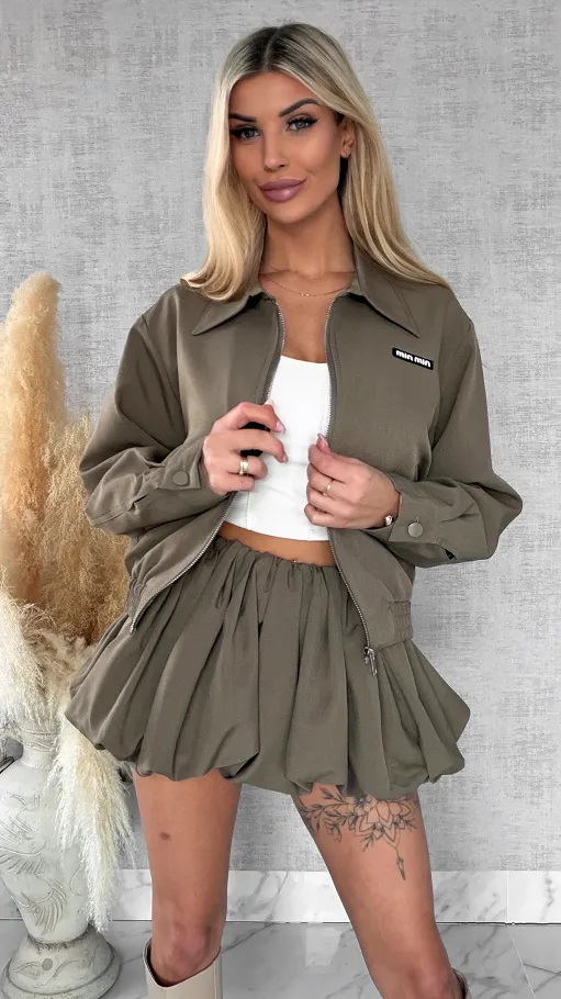 Modny komplet MIN MIN kurteczka + spódnico spodenki - R487