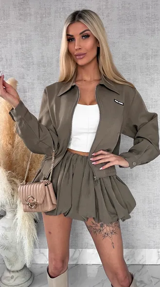 Modny komplet MIN MIN kurteczka + spódnico spodenki - R487