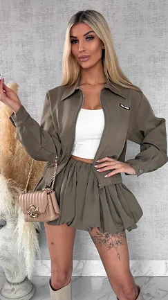 Modny komplet MIN MIN kurteczka + spódnico spodenki - R487