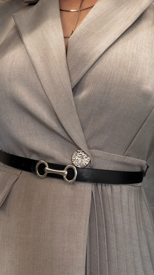 Beżowa długa MAXI sukienka z plisowanym dołem ONE SIZE - R281