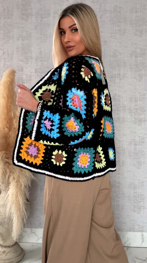 Stylowy szydełkowy KARDIGAN ma wiosnę ONE SIZE - R717