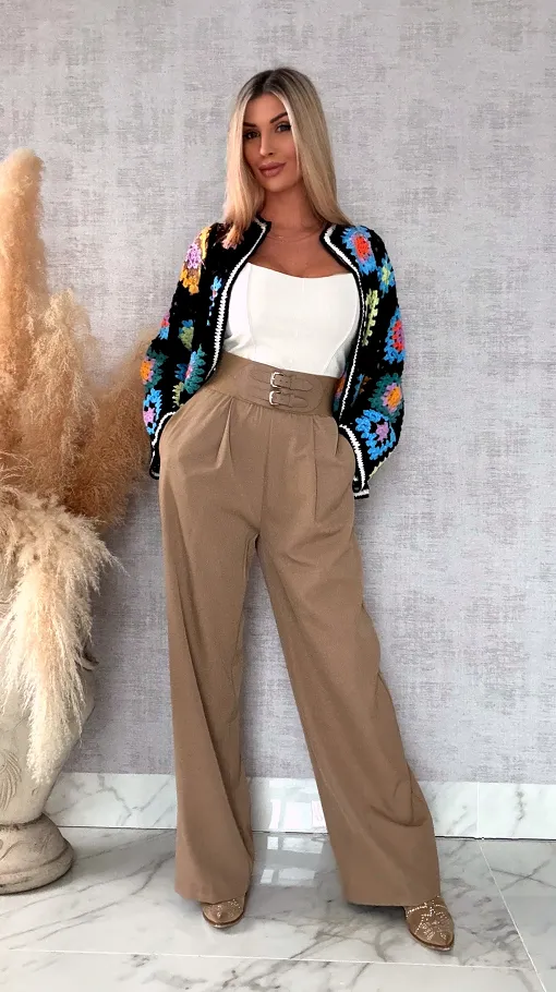 Stylowy szydełkowy KARDIGAN ma wiosnę ONE SIZE - R717