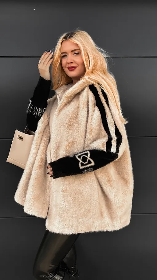 Premium futerko nietoperz z kapturem BEŻOWE - R122A