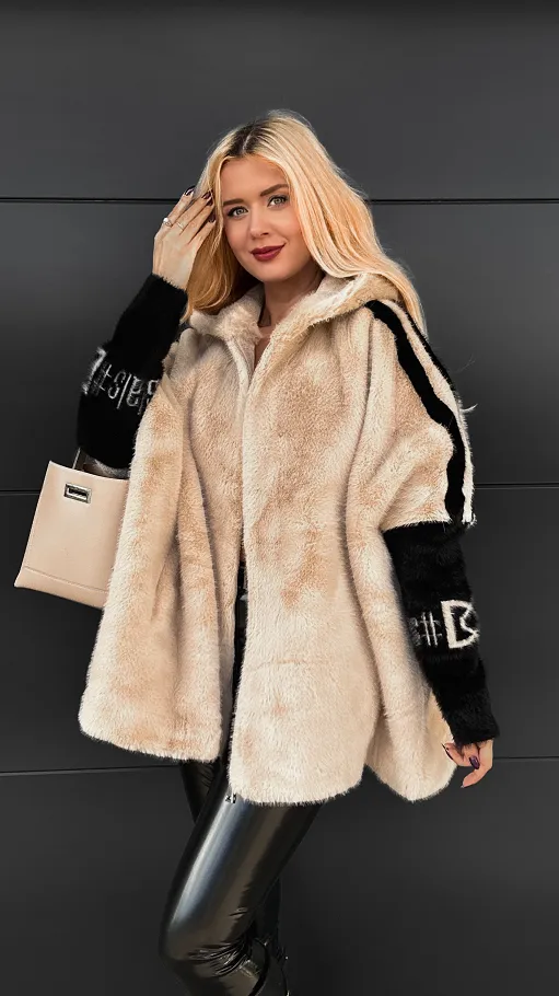 Premium futerko nietoperz z kapturem BEŻOWE - R122A