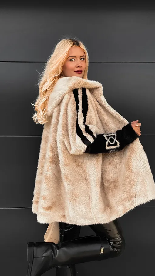 Premium futerko nietoperz z kapturem BEŻOWE - R122A