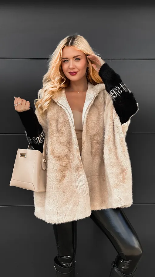 Premium futerko nietoperz z kapturem BEŻOWE - R122A