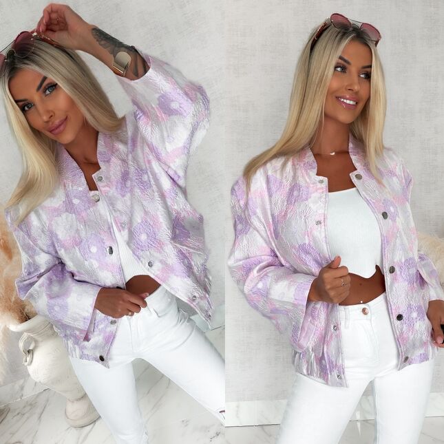 Oryginalna kurtka bomberka w luźnym stylu OVERSIZE - S154