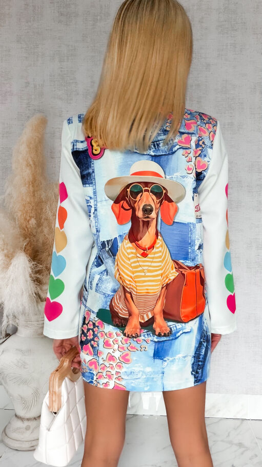 Oryginalna marynarka na wiosnę life is good OVERSIZE - R892