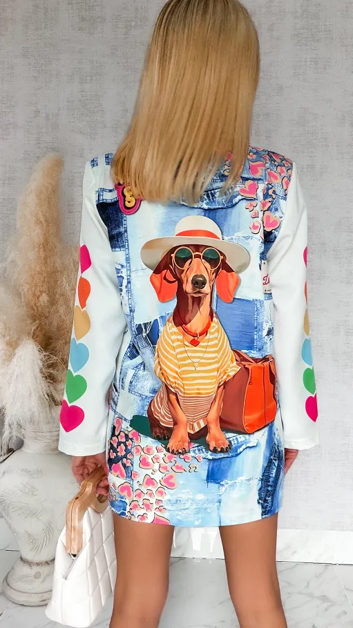 Oryginalna marynarka na wiosnę life is good OVERSIZE - R892