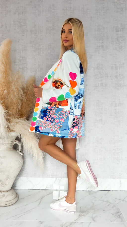 Oryginalna marynarka na wiosnę life is good OVERSIZE - R892