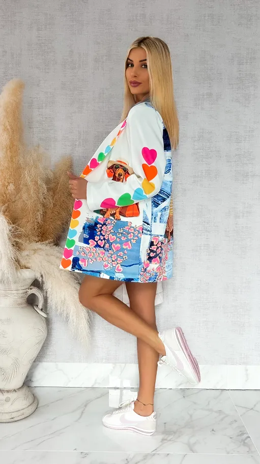 Oryginalna marynarka na wiosnę life is good OVERSIZE - R892