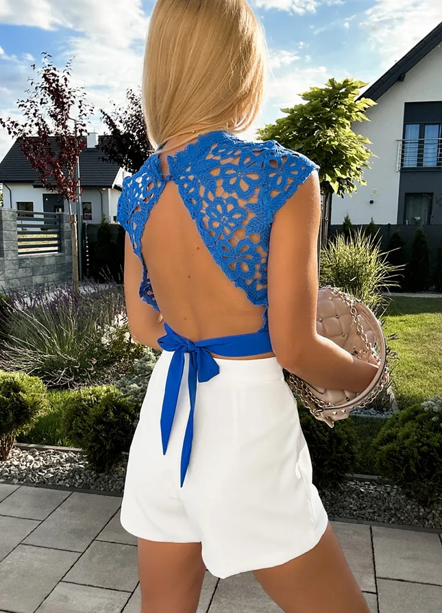 Koronkowa bluzka TOP z koronki gipiurowej CHABROWA - M083A