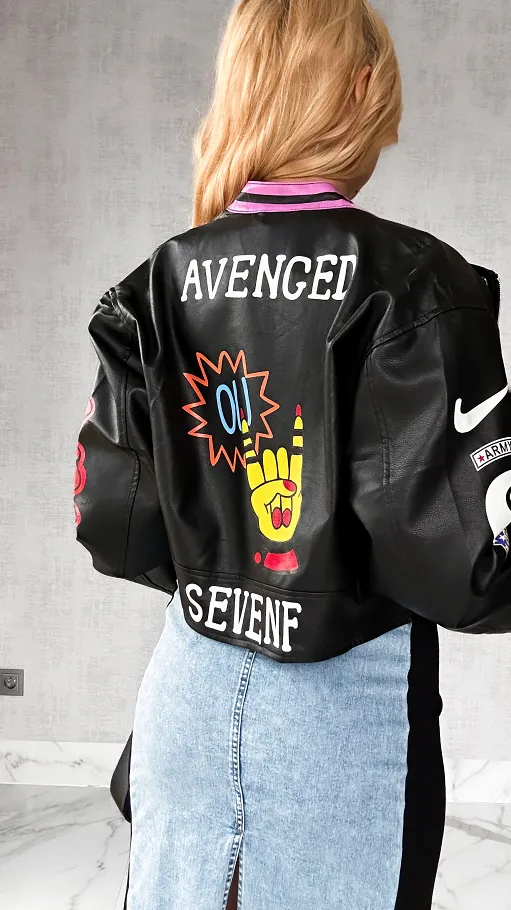 Stylowa czarna kurtka RAMONESKA one size - P270