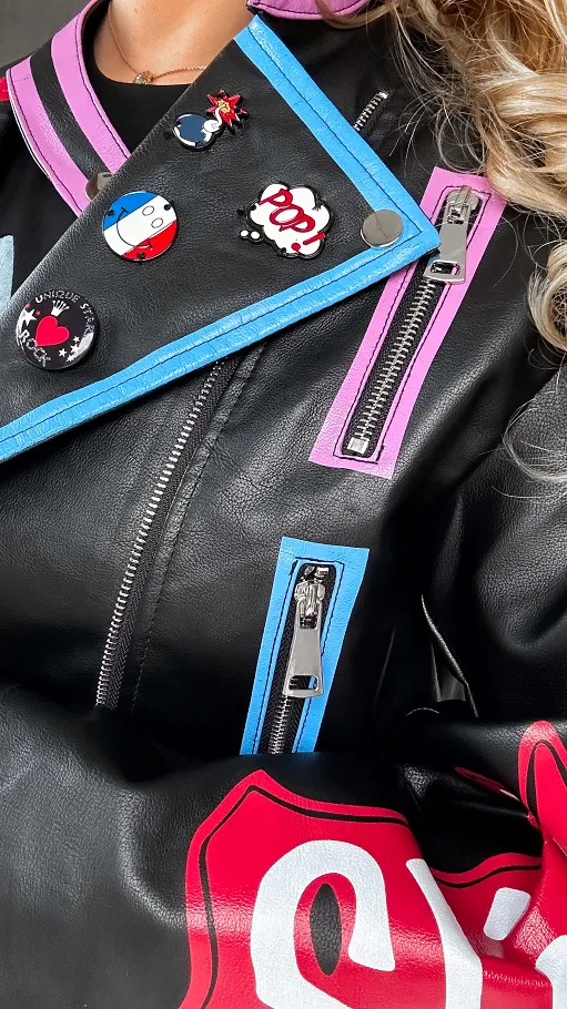 Stylowa czarna kurtka RAMONESKA one size - P270