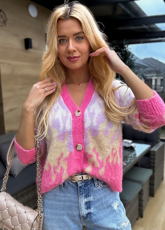 Elegancki puszysty sweterek w modnych kolorach z wełną - M652