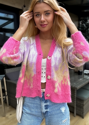 Elegancki puszysty sweterek w modnych kolorach z wełną - M652